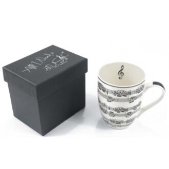 Caneca 300 ml com Partituras e Caixa Oferta